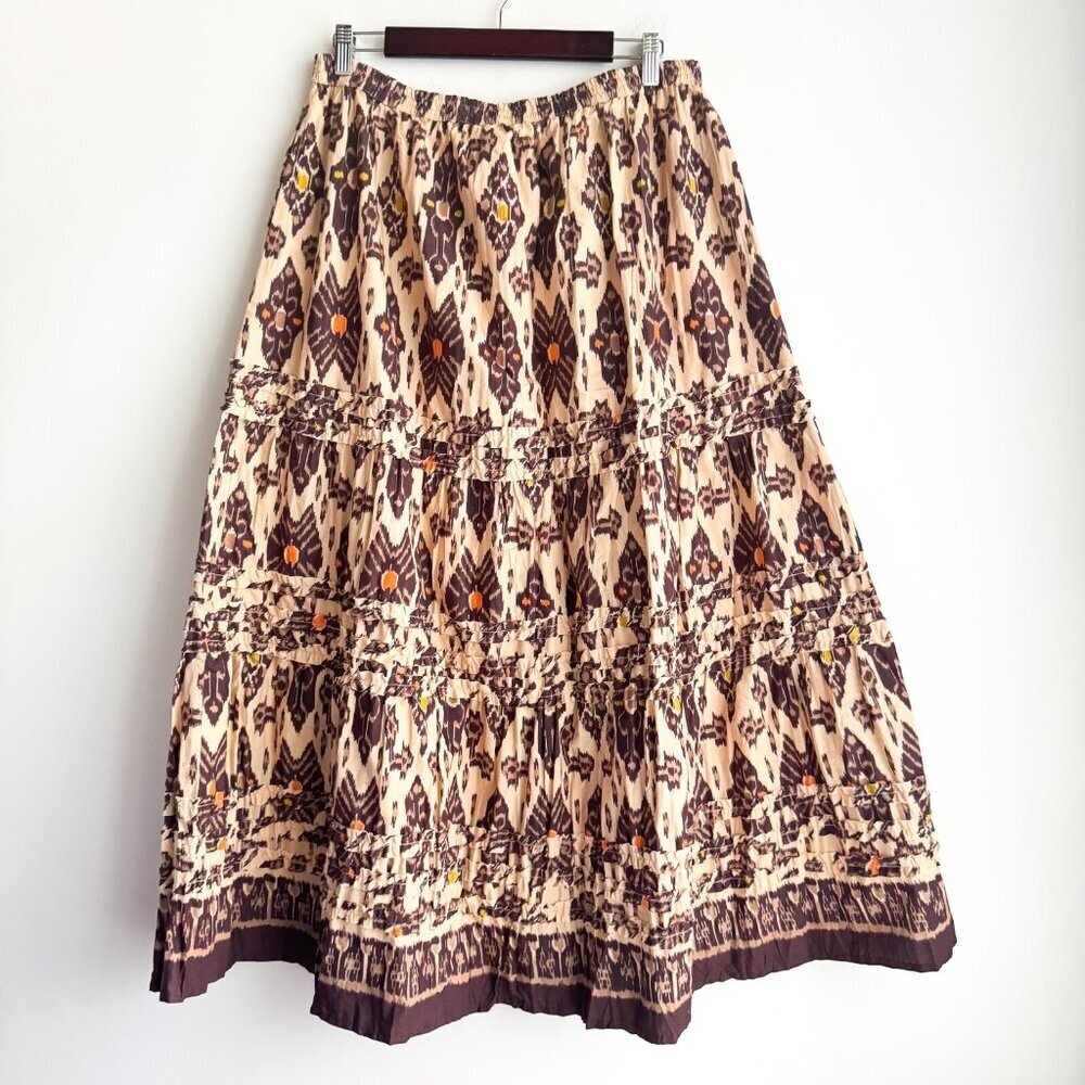 Bailey 44 Ikat Abstract Print Skirt And One Shoulder Crop Top + Skirt Set Xl